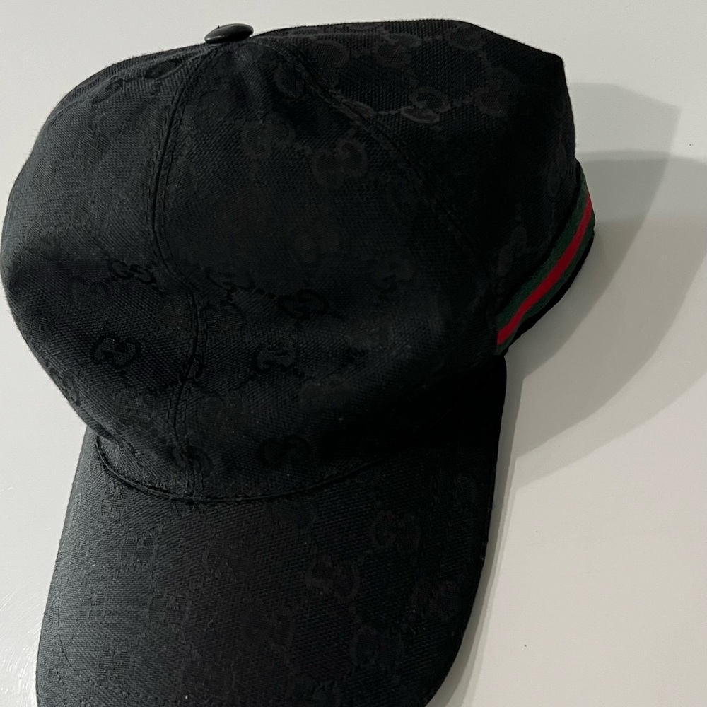 Gucci Black Hat with Red and Green Stripe